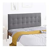 PENGFEI Bett Kopfteil Kissen Rückenlehne Bettwäsche Leinen Wand Gepolstert Klettverschluss, 12 Farben, 4 Größen (Color : Dark Gray, Size : 180CM)