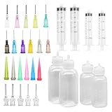 Jodsen Applikator Flasche, Spitze Applikatorflasche, Mehrzweck-DIY-Präzisionsspitzen-Applikator-Flaschen-Set, Applikator Flaschen Set für DIY Tattoo Paint Acrylfarbe-Kunstwerk-Hobbys, Ö