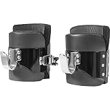 GORILLA SPORTS® Gravity Boots - inkl. Sicherheitsverschluss, bis 250 kg Belastbar, für 30mm Stangen, gepolstert, Schaumstoff, Schwarz - Inversion Boots, Trainingsstiefel, Bauchtrainer, Rück