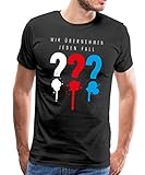 Spreadshirt Die DREI Fragezeichen Wir Übernehmen Jeden Fall Männer Premium T-Shirt, L, Schw