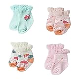 Zapf Creation 70311 Baby Annabell Socken 2er-Pack 43 cm, 1 Set bestehend aus 2 Paar, Set 1 in rosa und mit Seerosen-Motiv oder Set 2 in mint und mit Schaf-Motiv, Farbe nach Vorrat und nicht wählb