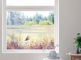 GRAZDesign Sichtschutzfolie Blumen, Fensterfolie für Küche, Wohnzimmer, Blickdichte Folie / 60x57