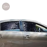 ZATOOTO Sonnenschutzrollo Auto (2 Stück), Sonnenschutz Auto Vorhang Zum Blockieren Von UV-Strahlen und Zum Schutz Der Privatsphäre, Verbessert, Verdickt, Schw