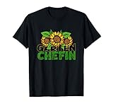 Damen Garten Chefin Gärtnerin Sonnenblumen Frühlings T-S