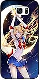 Entworfen für Samsung Galaxy S6 Edge Hülle Sailor for Moon Anime Girl 308 Schwarz Soft TPU Slim Phone C