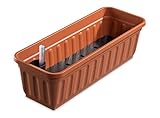 Alpfa Blumenkasten 80 cm Terracotta mit Wasserspeicher Made IN Germany