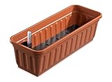 Alpfa Blumenkasten 60 cm Terracotta mit Wasserspeicher Made IN Germany