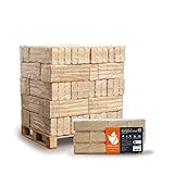 HEIZFUXX Holzbriketts Nadelholz Ruf Classic Kamin Ofen Brenn Holz Heiz Grill Brikett 10kg x 30 Gebinde 300kg / 1 Palette Palig