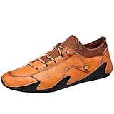 PANGKII Herren Mesh Mountaineering Watschuhe Atmungsaktive Hohle Freizeit Turnschuhe Casual Dress Schuhe Verschleißfeste Lederschuhe Britische Party Hochzeit Prom Slip-on Loafer Für B