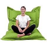 Sitzsack Rechteckig Riesensitzsack Beanbag Sitzkissen Indoor Outdoor Sitzsäcke Kinder Bodenkissen Erwachsene Freizeit Schule Kindergarten Lounge (XL-XXXXL; 12 Farben)(XXL= 160 x 120, Hellgrün)