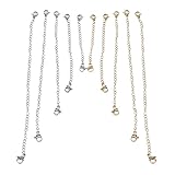 Wese 10 Stück Halskettenverlängerung, Halskettenverlängerungskette bequem und schön stark und langlebig zum Erweitern von Halsketten, Armbändern oder Schmuck