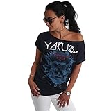 Yakuza Damen Supernova Wide Crew Neck T-Shirt, Parisian Night, XL