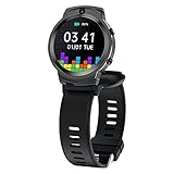 HTYQ LEM13 IP67 wasserdichte Smartwatch, 1,6 Zoll 360 Grad Rotation HD Runder Touchscreen 4G Global Call Smart Armband, 3G+32G 2MP+8MP Dual Kamera 1280mAh Akk