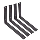Regalhalterungen, 30,5 cm, robust, schwarz, für Regale, Ecke, L-Halterung für Wandregale, DITY Küchenreg