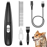 Brifit Tierhaarschneidemaschine, Hundeschermaschine, Schermaschine Hund Katze, Wiederaufladbare Elektrische Tierhaarschneider, Leise Profi Hundetrimmer Kit für Trimming Pfote, Ohren, Augen, G