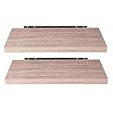 EUGAD 0041QJ-2 Wandregal Wandboard 2er Set Hängeregal Holz Board Modern Sonoma Eiche 100x22,9x3,8