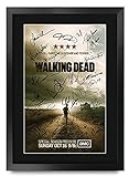 HWC Trading The Walking Dead A3 Gerahmte Signiert Gedruckt Autogramme Bild Druck-Fotoanzeige Geschenk Für Tv-Show-F