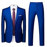 GUOCU Anzug Herren 2 Teilig Anzüge Slim Fit Herrenanzug Anzüge für Hochzeit Business Party Modern Sakko Hose Herren Elegant Formelle Blazer Anzugjacke Anzug