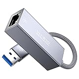 ULT-WIIQ USB 2,5 GB Ethernet-Adapter, USB 3.0 auf 2,5 Gigabit RJ45 LAN-Netzwerk-Adapterkabel, 10/100/1000/2500 M Full Speed NIC für Mac OS, iOS, Windows, Linux, Dell XPS, Thinkpad X, Synology NAS, PC