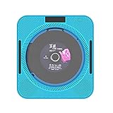 Queenser YHS-08C Tragbarer CD-Player Wandmontierbarer CD-Musik-Player BT-Fernbedienung FM-Radio HiFi-Lautsprecher mit 3,5-mm-USB-LED-B