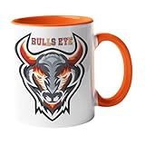 Darts Tasse - Dart Shirt - Spruch - Geschenk - Bulls Eye No.3 - Dart Tasse - Dart T-Shirt - Dart Deko - Bulls Eye (Keramik Tasse (orange), 325 ml)