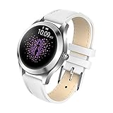 ZDY Smart Watch KW10, Runder Touchscreen IP68 wasserdichte Smartwatch für Frauen, Fitness Tracker mit Herzfrequenz- und Schlaf-Pedometer, Armband für IOS/