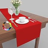 Rollmayer Hochwertiger Tischläufer Tischwäsche Uni einfarbig Pflegeleicht Kollektion Vivid, Farbe & Größe wählbar (Rot 12, 40x120cm)