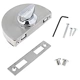 Edelstahl Glastürschloss Riegel Büro Glastürschloss Schloss für Rahmenlose Push-Schiebetuerschloss Riegelschloss Schrank Glas Schiebetürschloss Geeignet für 10~12mm Dicke Rahmenlose Glastü