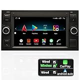 IYING Android 10 Autoradio für Ford Focus Fusion Transit Fiesta Galaxy 2GB+32GB Wireless CarPlay Wired Android Auto 7 Zoll Bildschirm Navi, AM/FM RDS Radio, WiFi, B