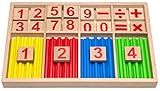 Natureich Montessori Mathematik Spielzeug Material aus Holz Einmaleins Spiel zum Zahlen 1x1 Addition rechnen Lernen Rechenhilfe für Jungen & Mädchen 1. Klasse Entwicklung Geschenk Kinder ab 6 J