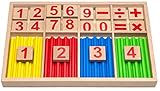 Natureich Montessori Mathematik Spielzeug Material aus Holz Einmaleins Spiel zum Zahlen 1x1 Addition rechnen Lernen Rechenhilfe für Jungen & Mädchen 1. Klasse Entwicklung Geschenk Kinder ab 6 J