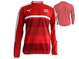 PUMA Herren Langarm Shirt Suisse Training Sweat, Red-Chili Pepper, L