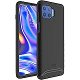 TUDIA DualShield kompatibel für Moto G 5G Plus / Motorola One 5G Hülle, [Merge] Stoßfeste Dual Layer Slim Hard PC Weiche TPU Militärische Schutzhülle - Matt Schw