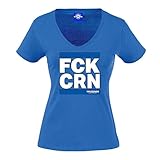 Volkspark Hamburg Frauen T-Shirt FCK CRN Spendenshirt Blau M