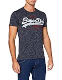 Superdry Herren VL Premium Goods Tee Freizeithemd, Blau (Midnight Navy Space Dye 3DG), M