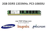 2GB DDR3 1333Mhz PC3-10600U 1,5V 2Rx8 240 PIN PC Arbeitsspeicher Memory