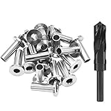 FYYONG DIY. 20Pack Edelstahlschutz Sleeves Compatible with 1/8 Zoll 5/32 Zoll oder 3/16 Zoll-Kabel Geländer mit einem Bohrmeiß