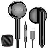 USB C Kopfhörer Headset für Samsung, Ohrhörer Semi In Ear mit Kabel HiFi Stereo Typ C Kopfhörer mit Mikrofon für Galaxy S20 FE S21 Ultra Z Flip 3 OnePlus 8T 9 Pro Kompatibel mit Xiaomi 11T Pixel 6