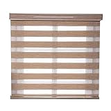 Lanrui rollgardine Fensterblind Für Tag Und Nacht, Lichtfilterungsfensterbehandlung Mit Netz Und Undurchsichtigem Stoff, Zebra-Rollschatten Doppeltschicht rollokette (Color : A, Größe : 50X80cm)