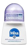 Mixa 0% Aluminium Salze Deodorant Roll-on, für empfindliche Haut, hochverträglich, bis zu 48 h Wirksamkeit, ohne Alkohol, 1er Pack (1 x 50 ml)