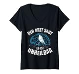 Damen EISHOCKEY | Arzt sagt Unheilbar | lustiges Eishockeyspieler T-Shirt mit V