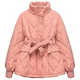 XIANRENGE Winter Stehkragen Warme Leichte Federjacke Hohe Taille Schlank Kurzer Daunenmantel Winddichte Ärmel Puffer Outwear Mit Gü