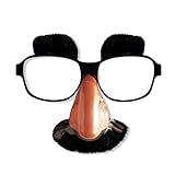 Widmann 2707B - Brille mit Nase, Schnurrbart und Augenbrauen, Spaßbrille, Scherzartikel, Fotobox, Mottoparty,