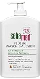 Sebamed Flüssig Wasch-Emulsion im hygienischen Spender, reinigt die empfindliche Haut und hilft, die Haut vor Reizung und Austrocknung zu schützen, ohne Mikroplastik, 400