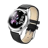 XXH KW10 Damen Armbanduhr IP68 Wasserdicht Smartwatch Damen Niedlich Weibliches Armband Herzfrequenz Schlafüberwachung Smartwatch für iOS Android (A)