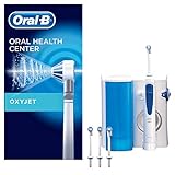 Oral-B OxyJet Munddusche, 4 Ersatzdüsen, Zahnzwischenraumreiniger mit Mikroluftblasen-Technologie für eine sanfte Zahnpflege und gesundes Zahnfleisch, Designed by Braun, weiß/b