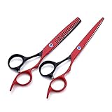 RH-HPC Scheren für Haarschneidung 6-Zoll-Friseurschere, Friseurschere, Friseur, Haarsalon, dünnende Schere, Flache Schere Haarschneidet (Color : Set)