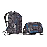 Satch Pack Checkplaid Schulrucksack Set 2tlg