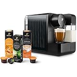 Tchibo Cafissimo milk Kaffeemaschine Kapselmaschine inkl. 30 Kapseln für Caffè Crema, Espresso, Kaffee und Milchspezialitäten, Schw
