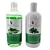 Waxing Vor- und Nachbehandlung Set Tonisierende Vorbehandlungslotion mit Aloe Vera und Nachbehandlungsmilch mit M